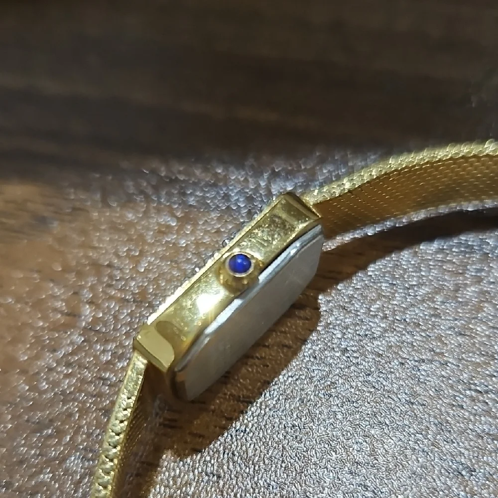 Vintage Lucian Piccard Goldtone Women's Watch with Crystal Detailing